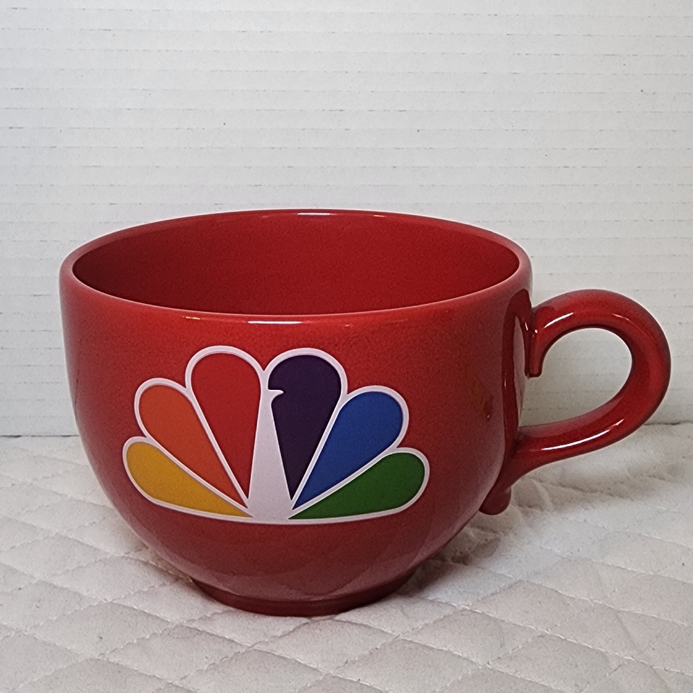 Waechtersbach Mug NBC New York Peacock Red Lg 16 Oz Rare Made in Germany Cup